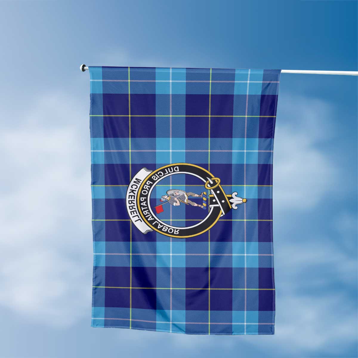 Clan Mckerrell Tartan Flag Crest And Plaid Basic Style