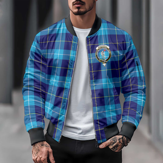 Clan Mckerrell Tartan Men Bomber Jacket Crest And Plaid Basic Style