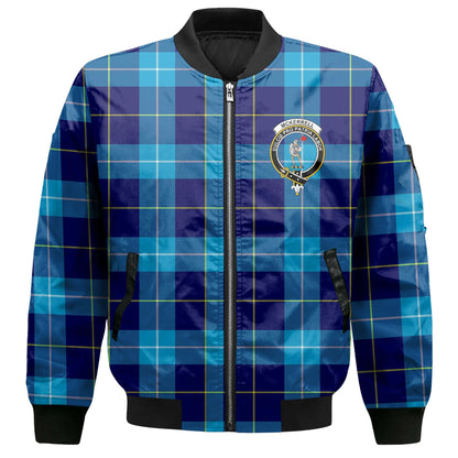 Clan Mckerrell Tartan Men Bomber Jacket Crest And Plaid Basic Style