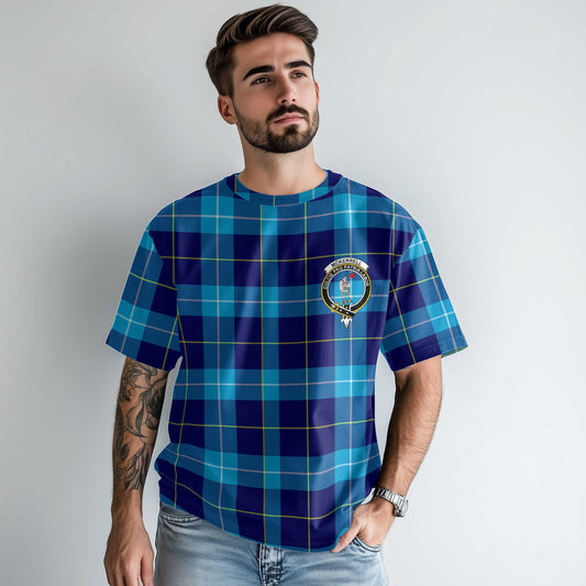 Clan Mckerrell Tartan Men T Shirt Crest And Plaid Basic Style