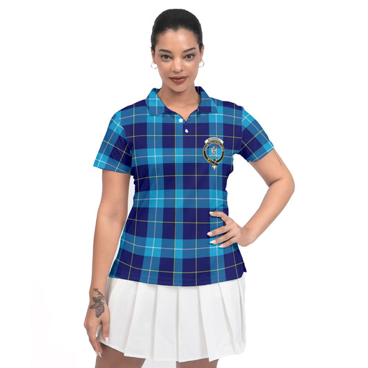 Clan Mckerrell Tartan Women Polo Shirt Crest And Plaid Basic Style