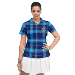 Clan Mckerrell Tartan Women Polo Shirt Crest And Plaid Basic Style