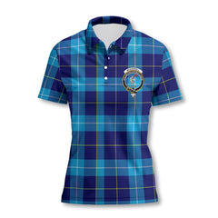 Clan Mckerrell Tartan Women Polo Shirt Crest And Plaid Basic Style