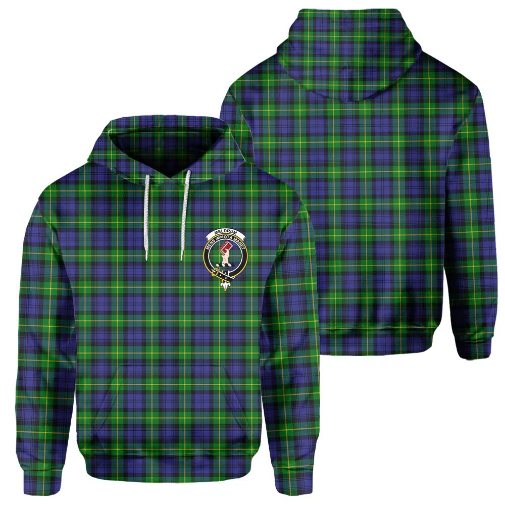 Clan Meldrum Tartan Men Hoodie Crest And Plaid Basic Style