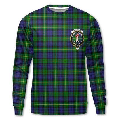 Clan Meldrum Tartan Men Sweatshirt Crest And Plaid Basic Style