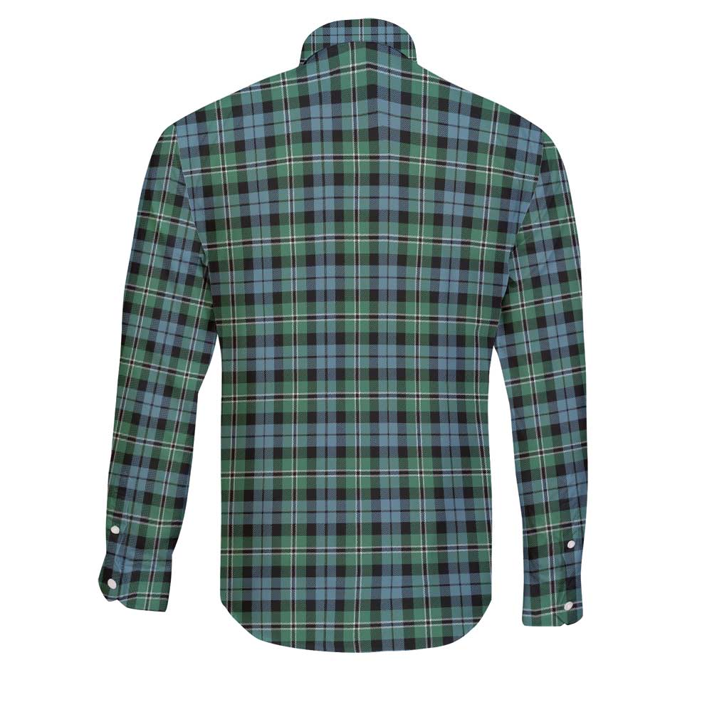 Clan Melville Tartan Long Sleeve Button Shirt Crest And Plaid Basic Style