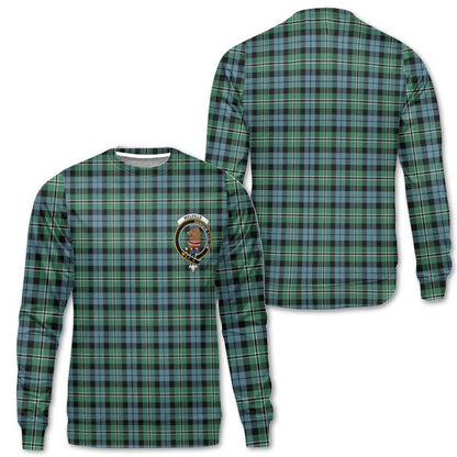 Clan Melville Tartan Women Sweatshirt Crest And Plaid Basic Style