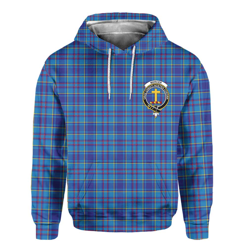 Clan Mercer Tartan Men Hoodie Crest And Plaid Basic Style