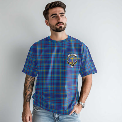 Clan Mercer Tartan Men T Shirt Crest And Plaid Basic Style