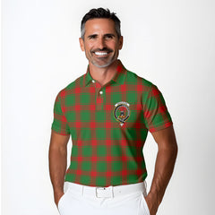 Clan Middleton Tartan Men Polo Shirt Crest And Plaid Basic Style