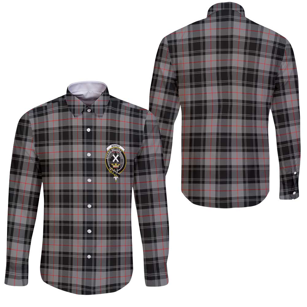 Clan Moffat Tartan Long Sleeve Button Shirt Crest And Plaid Basic Style