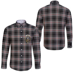 Clan Moffat Tartan Long Sleeve Button Shirt Crest And Plaid Basic Style