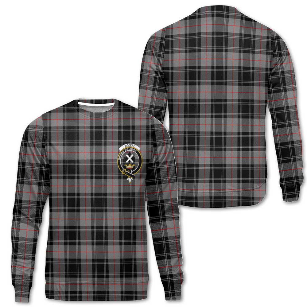 Clan Moffat Tartan Men Sweatshirt Crest And Plaid Basic Style