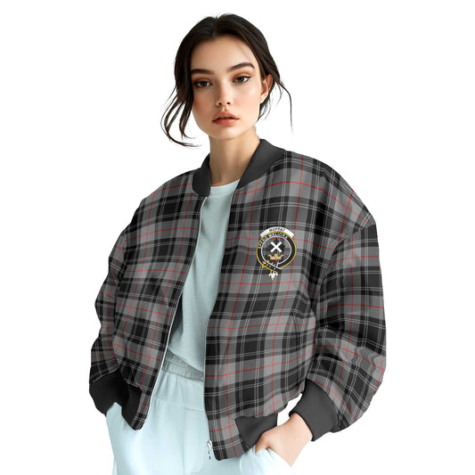 Clan Moffat Tartan Women Bomber Jacket Crest And Plaid Basic Style