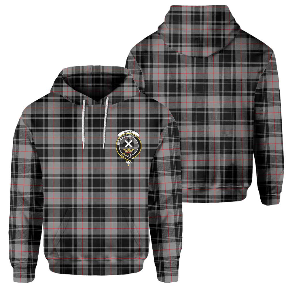 Clan Moffat Tartan Women Hoodie Crest And Plaid Basic Style