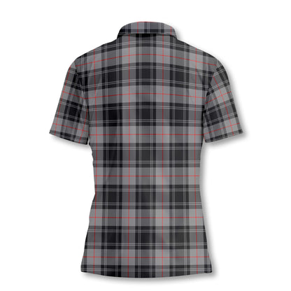 Clan Moffat Tartan Women Polo Shirt Crest And Plaid Basic Style