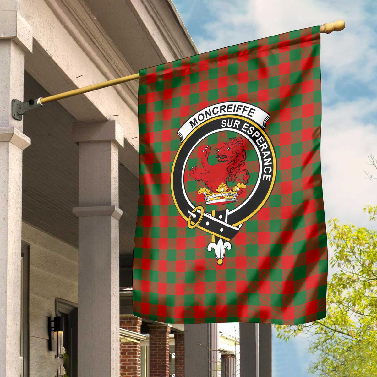 Clan Moncreiffe Tartan Garden Flag Crest And Plaid Basic Style