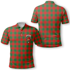Clan Moncreiffe Tartan Golf Men Polo Shirt Crest And Plaid Basic Style