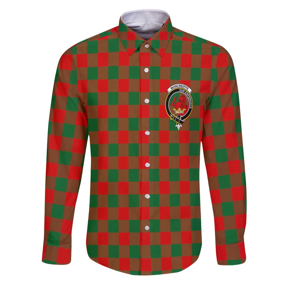 Clan Moncreiffe Tartan Long Sleeve Button Shirt Crest And Plaid Basic Style