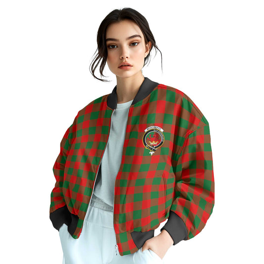 Clan Moncreiffe Tartan Women Bomber Jacket Crest And Plaid Basic Style