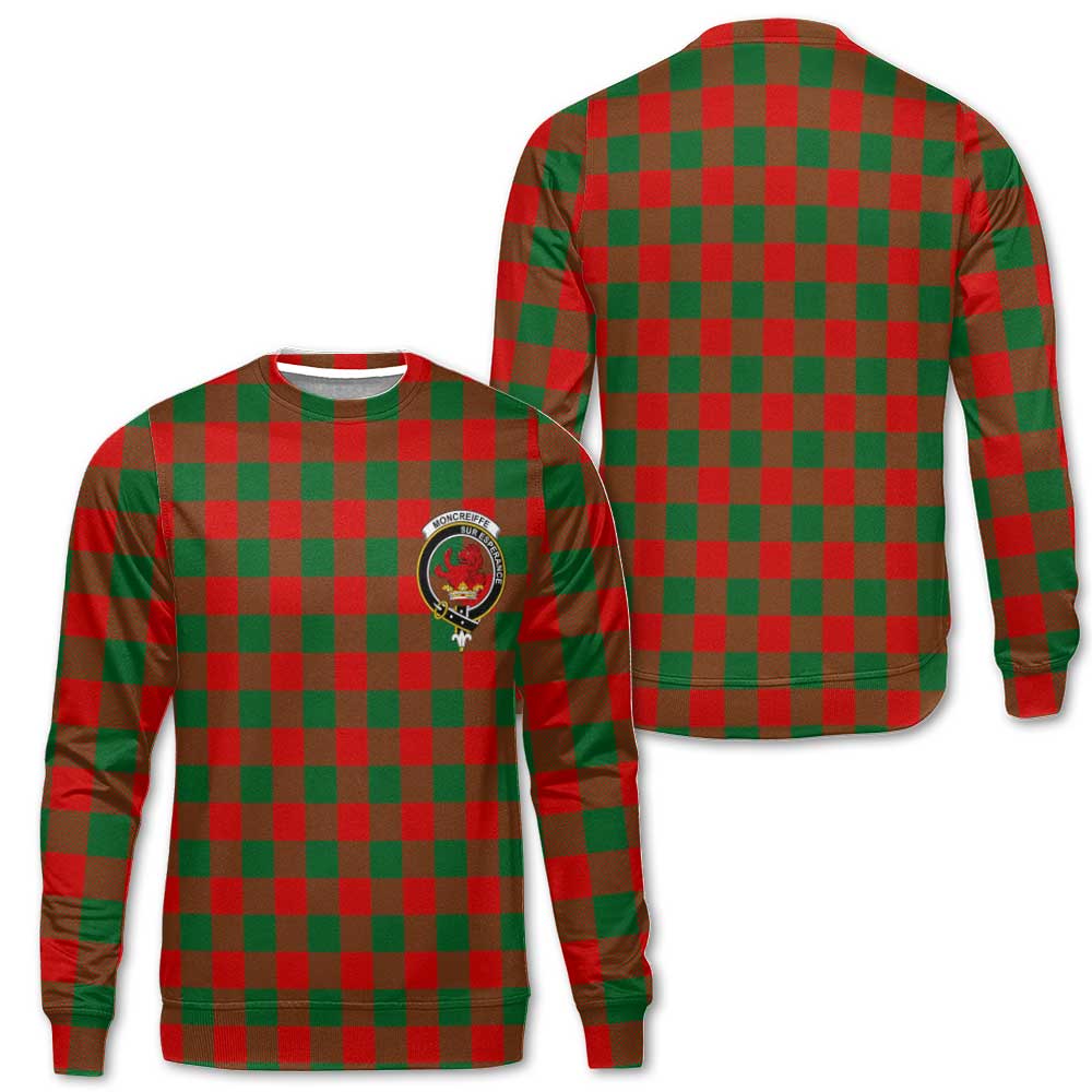 Clan Moncreiffe Tartan Women Sweatshirt Crest And Plaid Basic Style