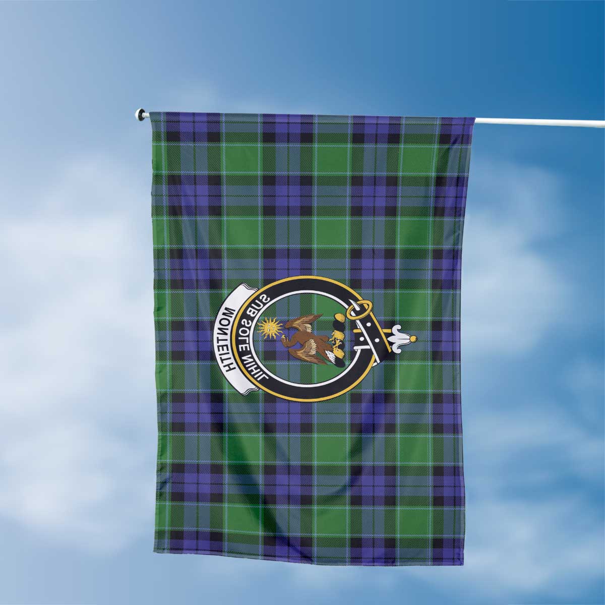 Clan Monteith Tartan Flag 1 Crest And Plaid Basic Style Tartan House Flag Crest And Plaid Basic Style