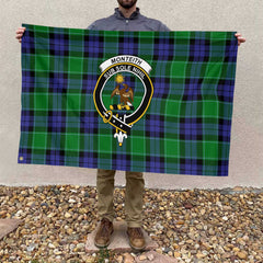 Clan Monteith Tartan Flag Crest And Plaid Basic Style