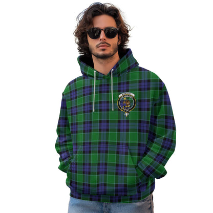 Clan Monteith Tartan Men Hoodie Crest And Plaid Basic Style