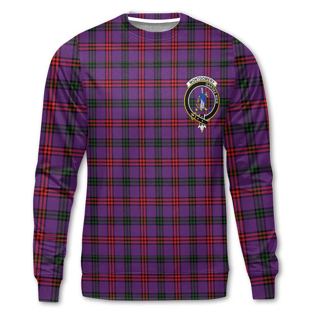 Clan Montgomery Tartan Men Sweatshirt Crest And Plaid Basic Style