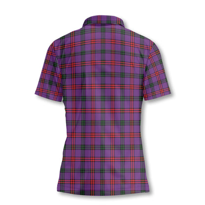 Clan Montgomery Tartan Women Polo Shirt Crest And Plaid Basic Style