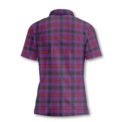 Clan Montgomery Tartan Women Polo Shirt Crest And Plaid Basic Style