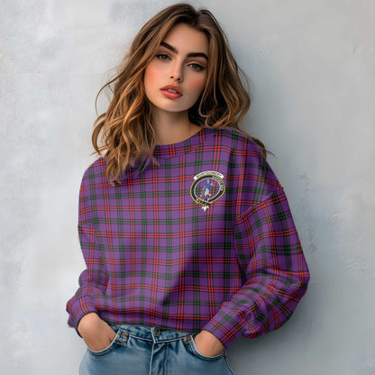 Clan Montgomery Tartan Women Sweatshirt Crest And Plaid Basic Style