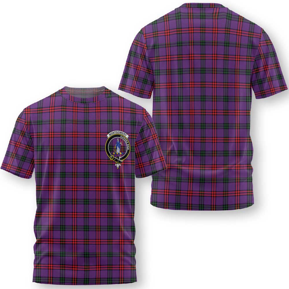 Clan Montgomery Tartan Women T Shirt Crest And Plaid Basic Style