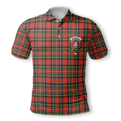 Clan Monypenny Tartan Golf Men Polo Shirt Crest And Plaid Basic Style