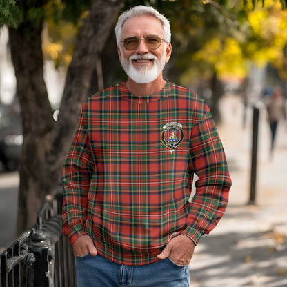 Clan Monypenny Tartan Men Sweatshirt Crest And Plaid Basic Style