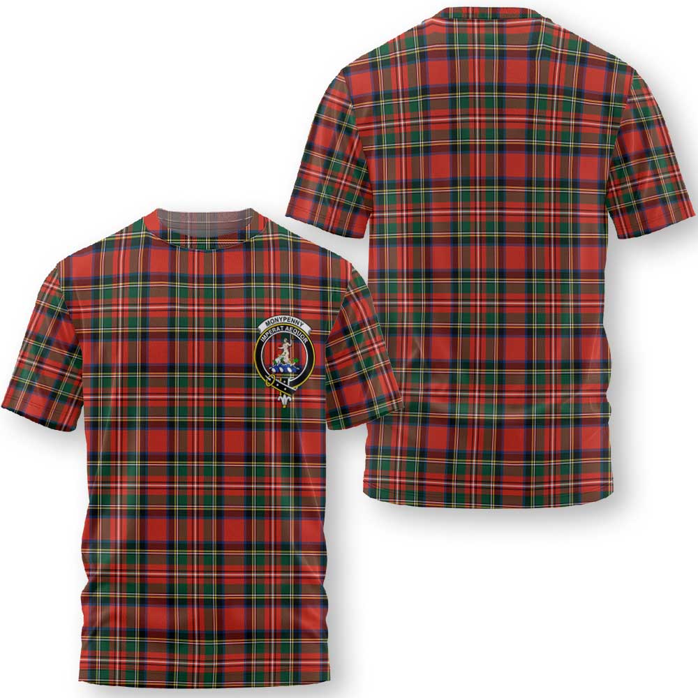 Clan Monypenny Tartan Women T Shirt Crest And Plaid Basic Style