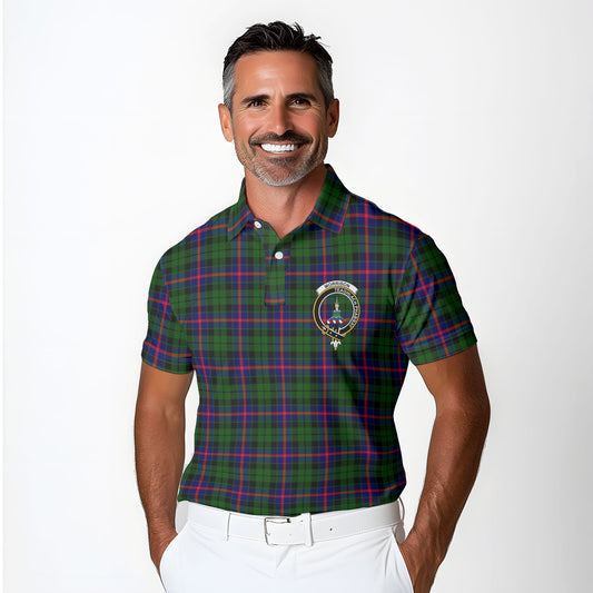 Clan Morrison Tartan Men Polo Shirt Crest And Plaid Basic Style