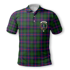 Clan Morrison Tartan Men Polo Shirt Crest And Plaid Basic Style
