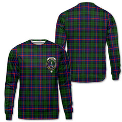 Clan Morrison Tartan Women Sweatshirt Crest And Plaid Basic Style