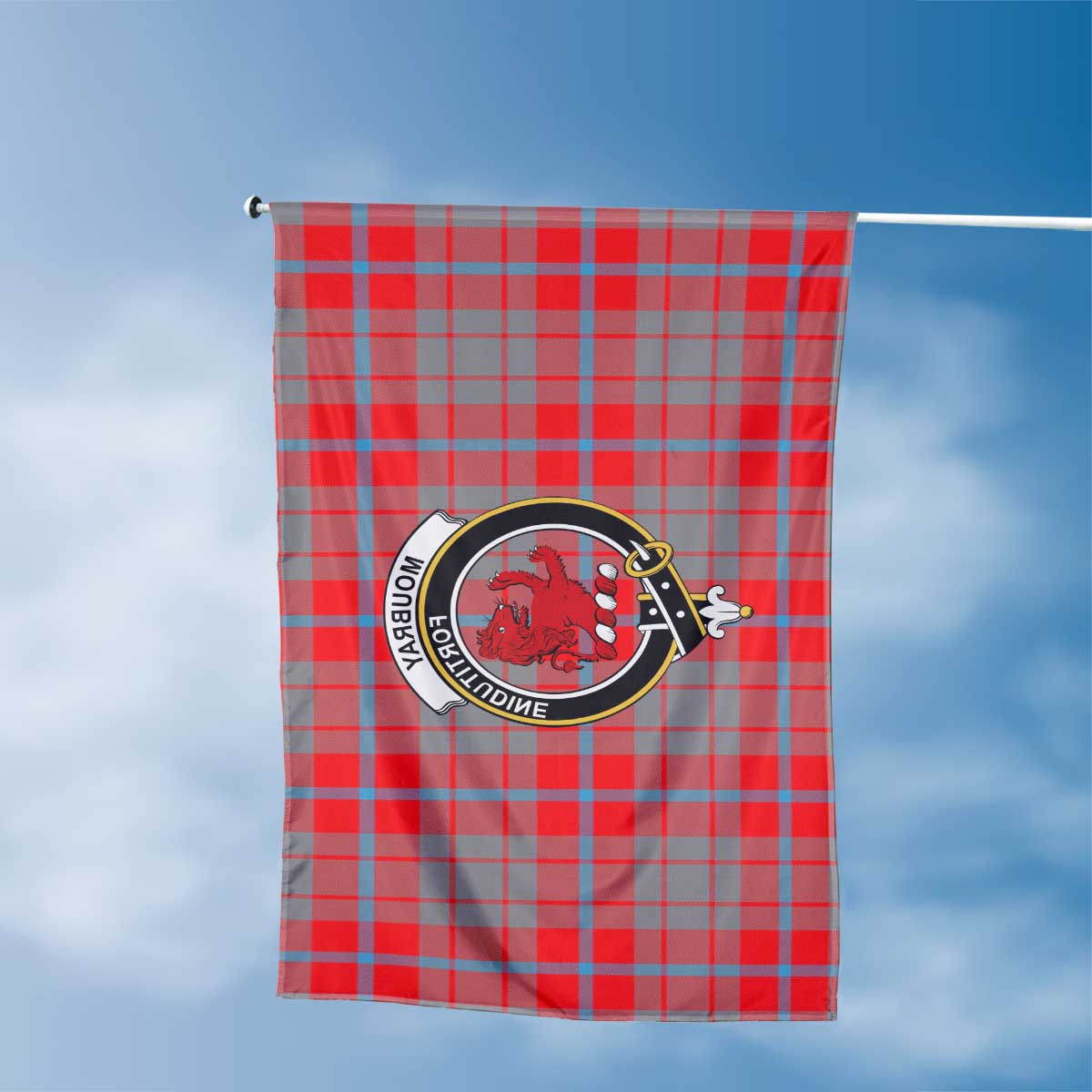 Clan Moubray Tartan Flag Crest And Plaid Basic Style