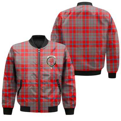 Clan Moubray Tartan Men Bomber Jacket Crest And Plaid Basic Style