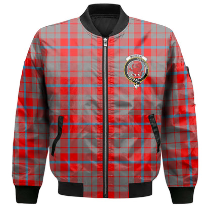 Clan Moubray Tartan Men Bomber Jacket Crest And Plaid Basic Style