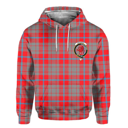 Clan Moubray Tartan Men Hoodie Crest And Plaid Basic Style