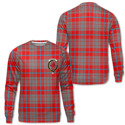 Clan Moubray Tartan Men Sweatshirt Crest And Plaid Basic Style