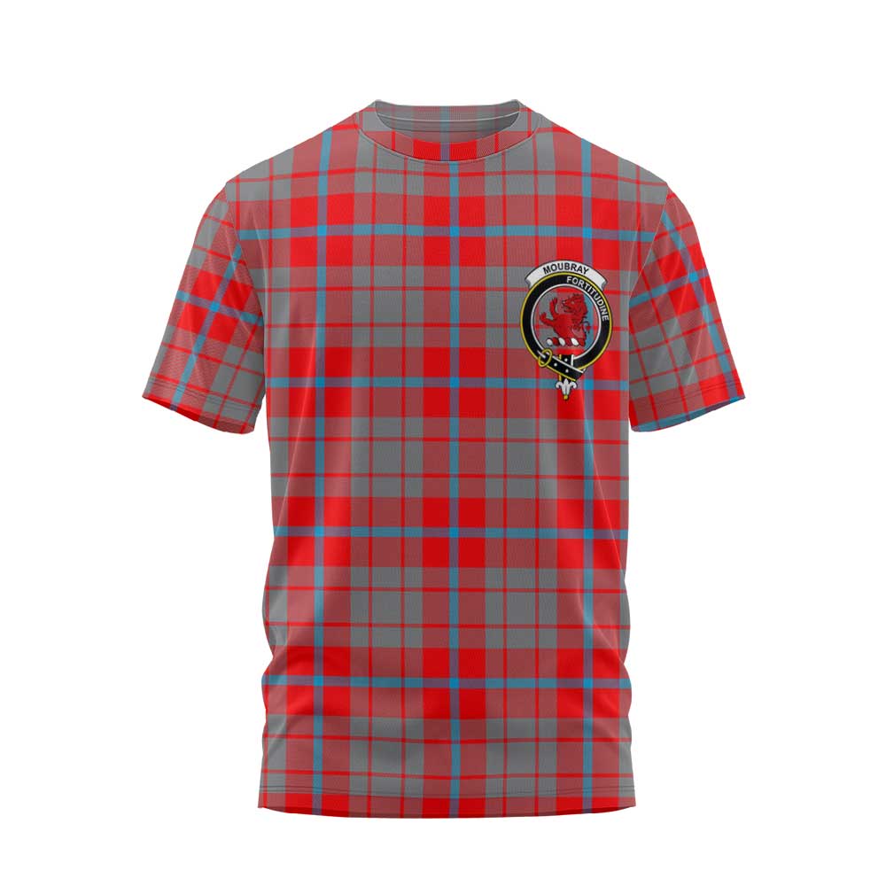 Clan Moubray Tartan Men T Shirt Crest And Plaid Basic Style