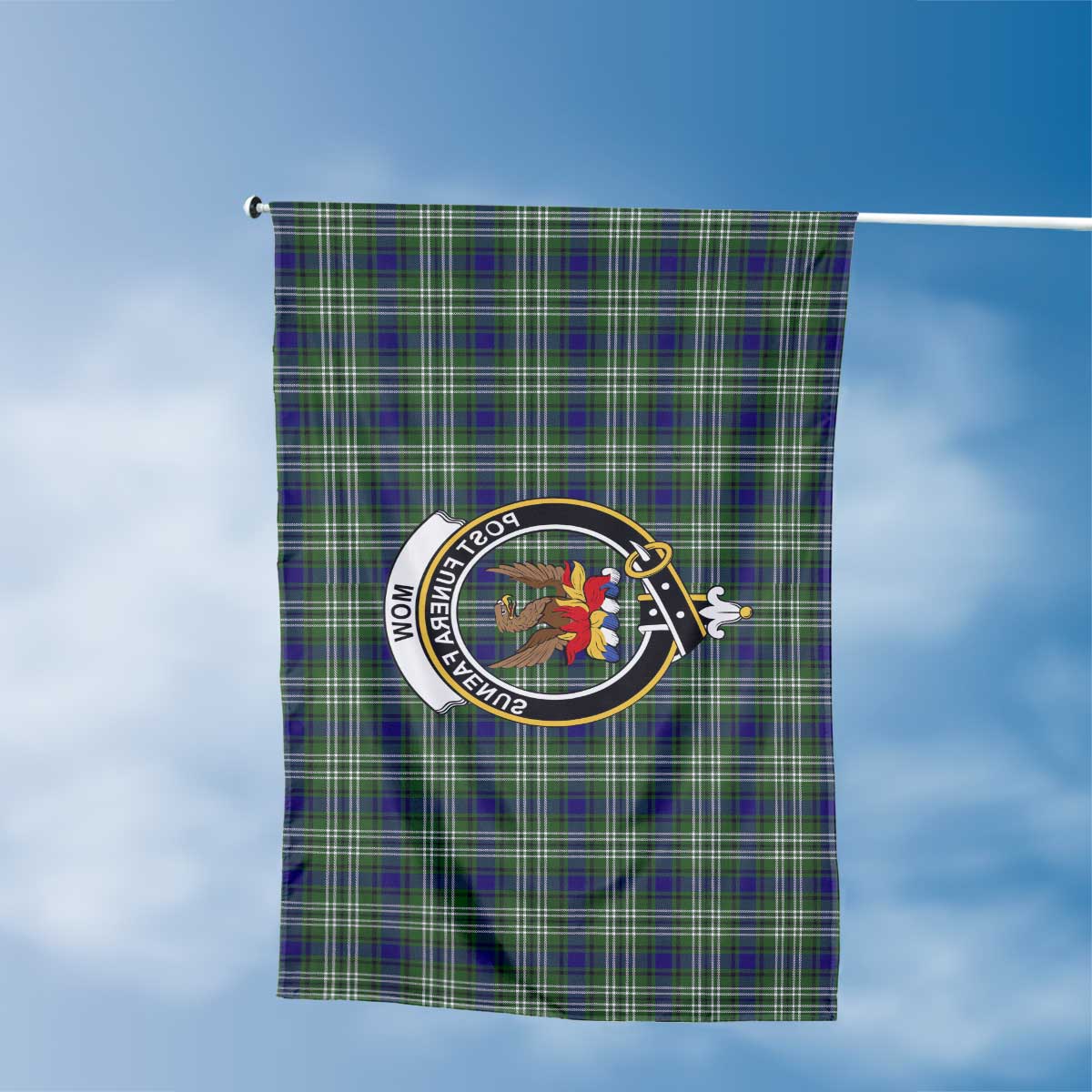 Clan Mow Tartan Flag 1 Crest And Plaid Basic Style Tartan House Flag Crest And Plaid Basic Style