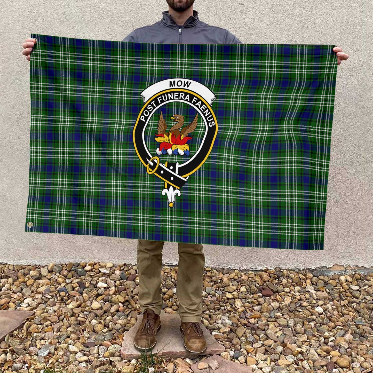 Clan Mow Tartan Flag Crest And Plaid Basic Style