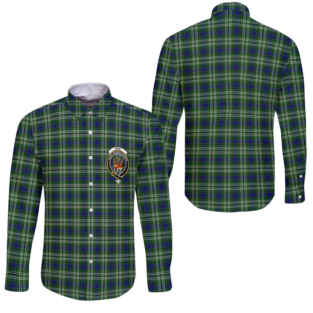 Clan Mow Tartan Long Sleeve Button Shirt Crest And Plaid Basic Style