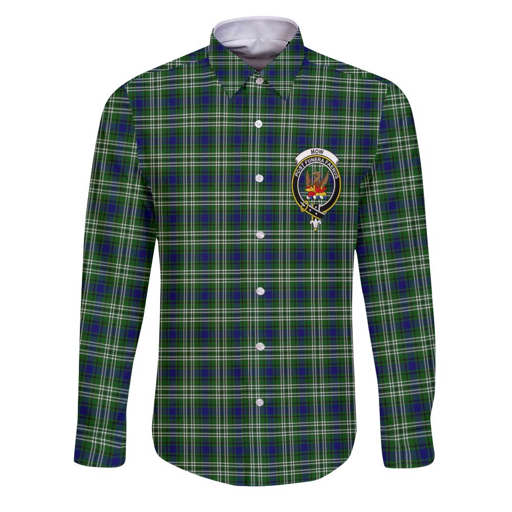 Clan Mow Tartan Long Sleeve Button Shirt Crest And Plaid Basic Style