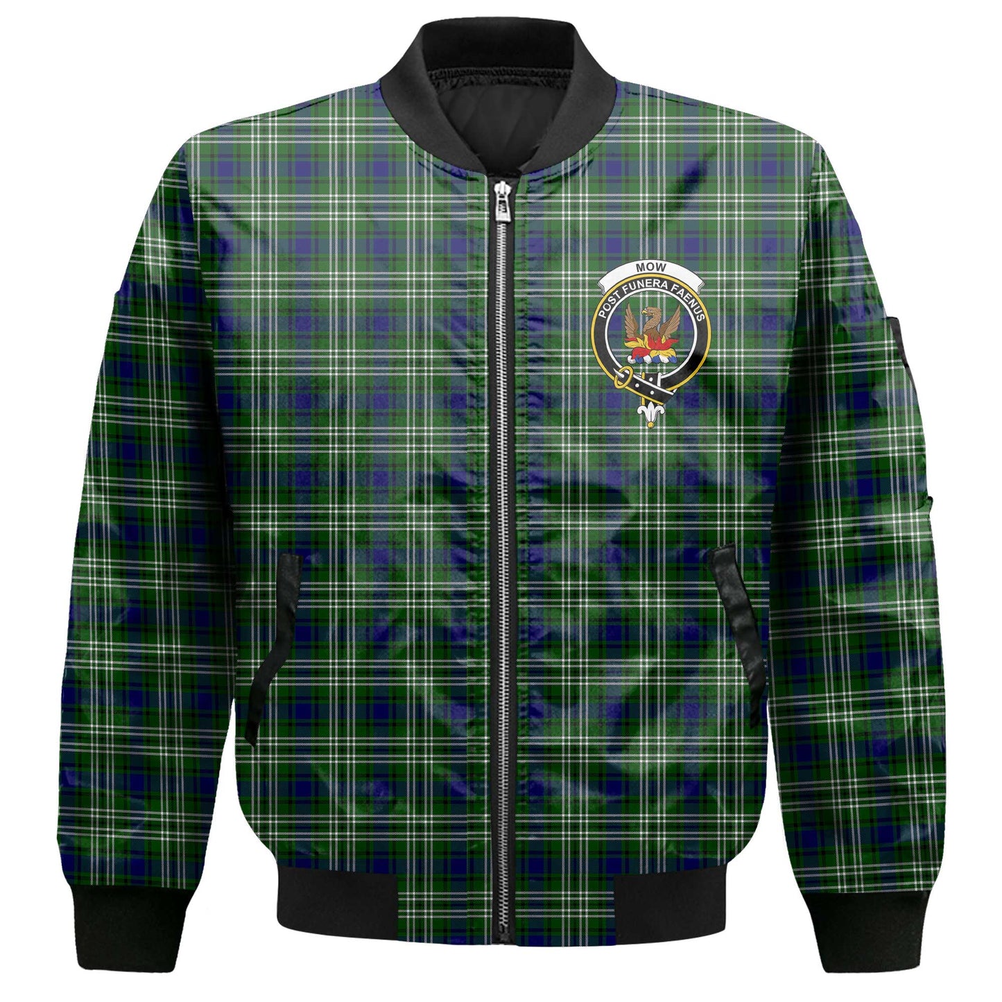 Clan Mow Tartan Men Bomber Jacket Crest And Plaid Basic Style